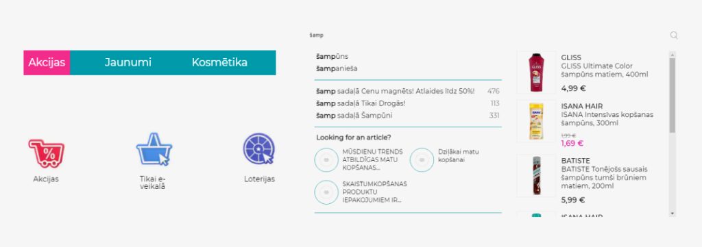 interneta veikala izveide